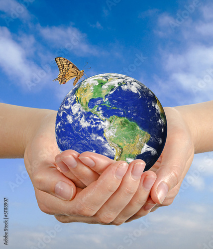 Photo: Butterfly sitting on Earth.Elements of this image furnished by N Butterfly sitting on Earth.Elements of this image furnished by N