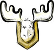 Deer head sketch vector illustration