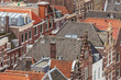 Aerial view of the Dutch historic city Delft