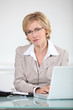 Businesswoman on laptop
