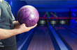 Man with bowling ball