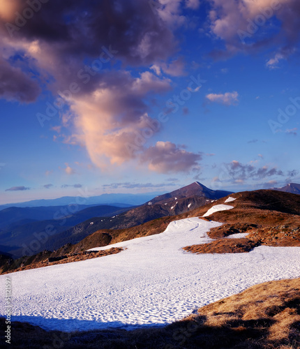 Photo: Spring snow in the mountains Spring snow in the mountains