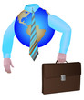 Globe with business attributes