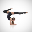 woman in the gymnastic pose