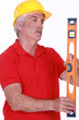 Laborer with spirit level