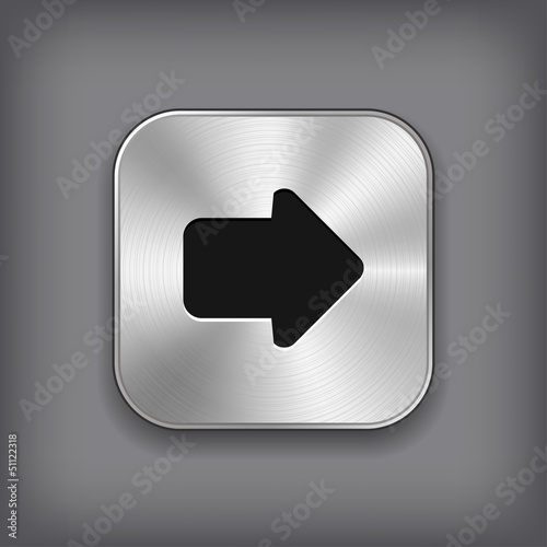 Vector: Arrow icon - vector metal app button Arrow icon - vector metal app button