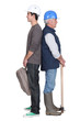 A handyman and his trainee.