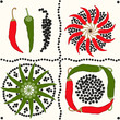 seamless pattern with peppers