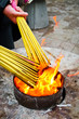 Prayers Lighting Incense Sticks