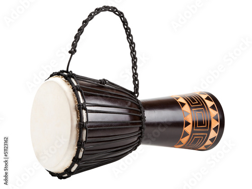 Photo: Djembe drum, isolated Djembe drum, isolated