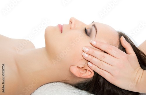 Photo: woman receiving head massage woman receiving head massage