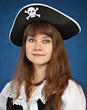 Young woman in pirate hat