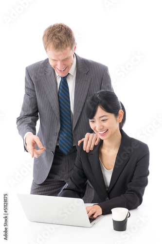 Photo: global business image on white background global business image on white background