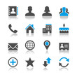 Contact icons - reflection theme