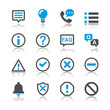 Information and notification icons - reflection theme