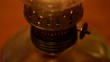 Traditional retro alike safety oil lamp in darkness