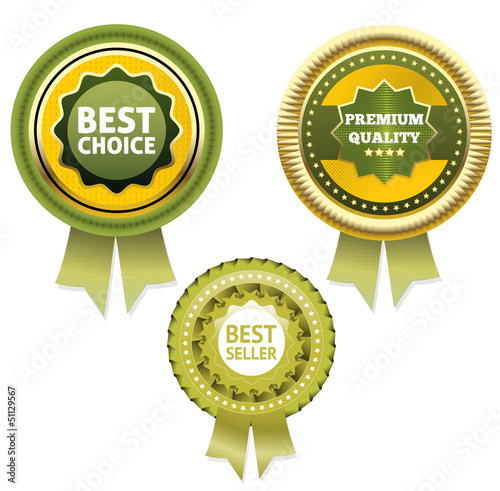 Vector: Premium Quality and Best Choice Label / Bestseller Label Premium Quality and Best Choice Label / Bestseller Label