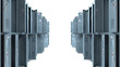 School Lockers Ransacked Aisle Perspective