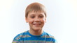 The boy laughs. Joyful happy child