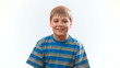 The child is happy and clapping. Child emotions