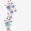 Background design with cute butterflies
