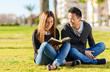 Young Happy Student Studying