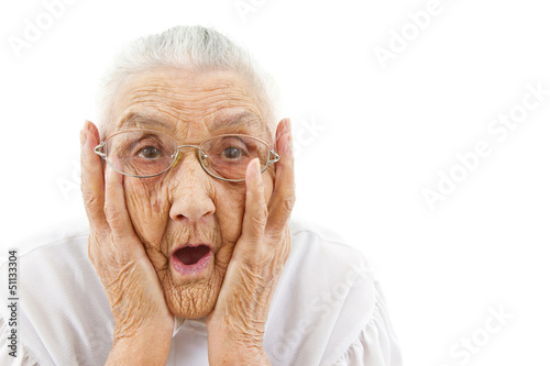Photo: grandma with open mouth grandma with open mouth