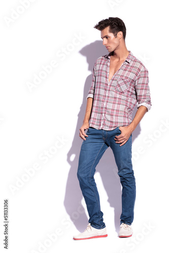 Photo: young man looking away young man looking away