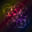 Shiny circles on an abstract background