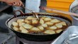 Hawker Vendor Deep Frying Curry Puffs in Wok 1080p