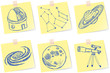 Vector: Astronomy and observatory sketches Astronomy and observatory sketches