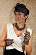 donna retrò sorpresa