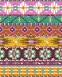 Seamless colorful aztec geometric pattern with birds and arrows