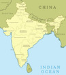 India - vector map with provinces