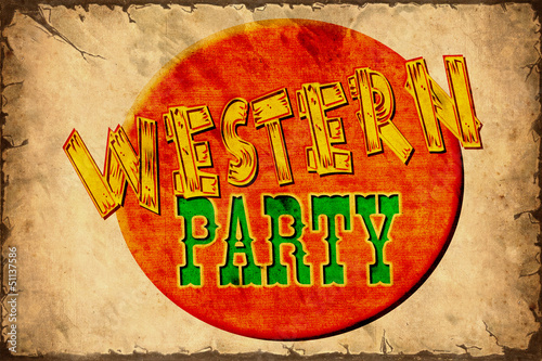 Illustration: Retroplakat - Western Party Retroplakat - Western Party