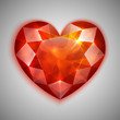 Heart-shaped diamond illustration