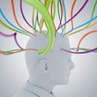 Mensch und Information / Informationsflut - 3D Illustration