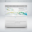 Website template in editable vector format