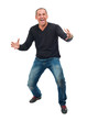 Portrait Of Crazy Mature Man