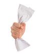Close-up Of Hand Squeezing Paper