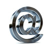 Illustration: Brushed metal email symbol Brushed metal email symbol