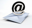 Illustration: Envelope with email symbol - email concept Envelope with email symbol - email concept