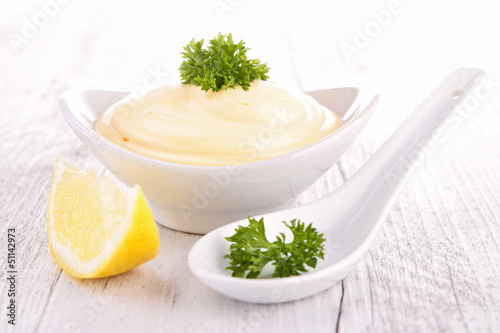 Photo: bowl of mayonnaise bowl of mayonnaise