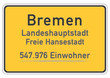 Bremen 547.976 Einwohner (Stand: 30.04.2012)