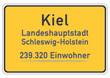 Kiel 239.320 Einwohner (Stand: 31.12.2012)