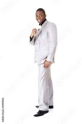 Photo: Businessman with blank business card Businessman with blank business card