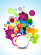 abstract colorful background with floral