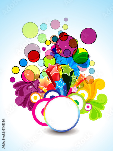 Vector: abstract colorful background with floral abstract colorful background with floral