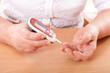 Testing for high blood sugar.