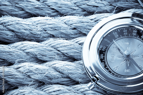 Photo: ropes and compass ropes and compass